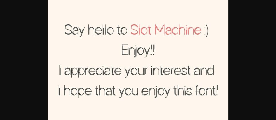 Slot Machine Font Poster 11