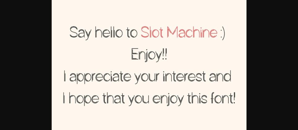 Slot Machine Font Poster 11