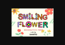 Smiling Flower Font Poster 1