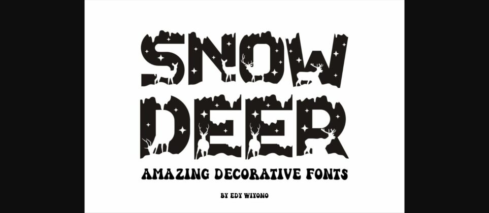 Snow Deer Font Poster 3