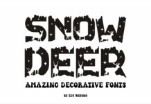 Snow Deer Font Poster 1