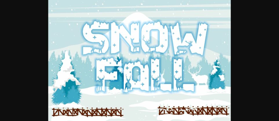 Snow Deer Font Poster 5