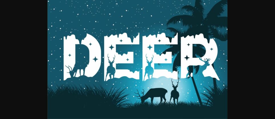 Snow Deer Font Poster 7
