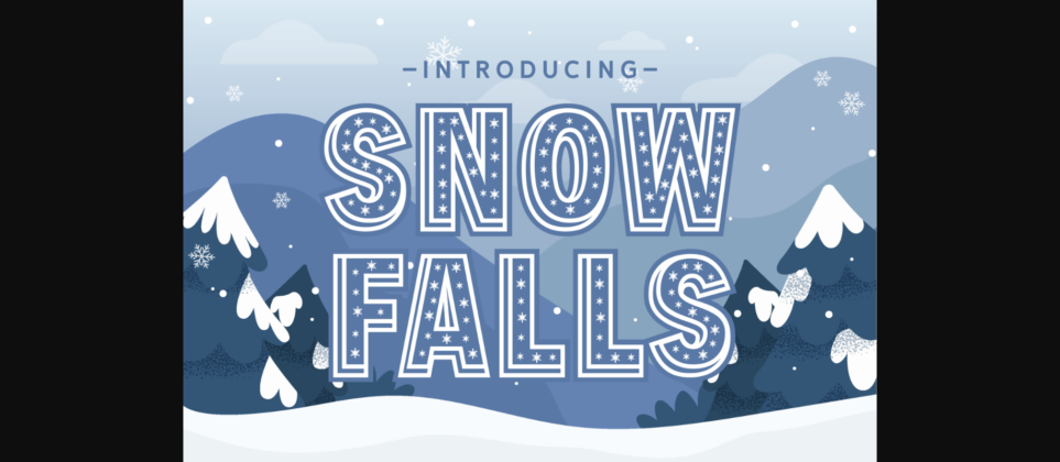 Snow Falls Font Poster 3