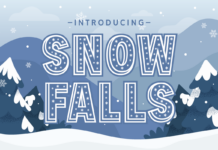 Snow Falls Font Snow Falls Font Poster 1