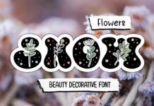 Snow Flowers Font Poster 1