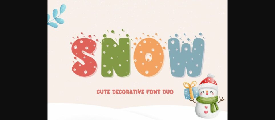 Snow Font Poster 3