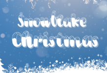 Snowflake Christmas Font Poster 1