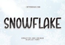Snowflake Font Poster 1