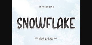 Snowflake Font Poster 1