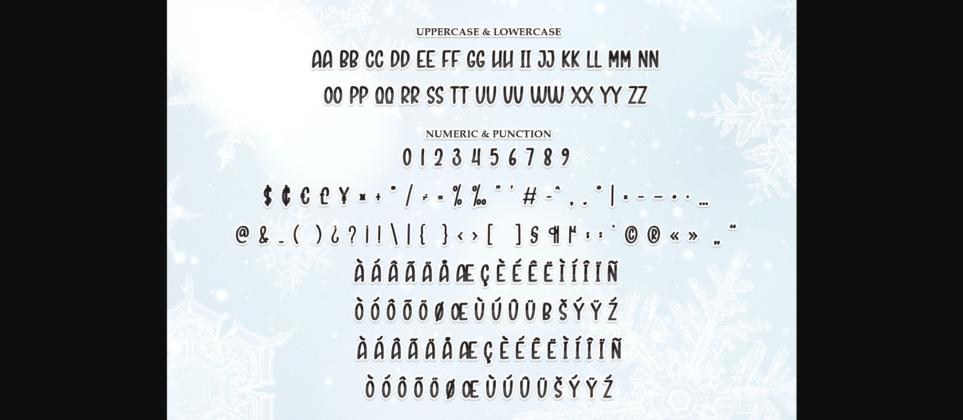 Snowflake Font Poster 9