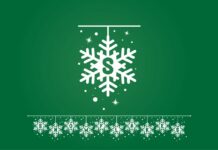 Snowflakes String Font Poster 1