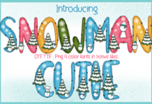 Snowman Cutie Font Poster 1