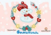 Snowman Font Poster 1