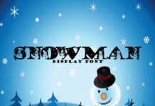 Snowman Font Poster 1