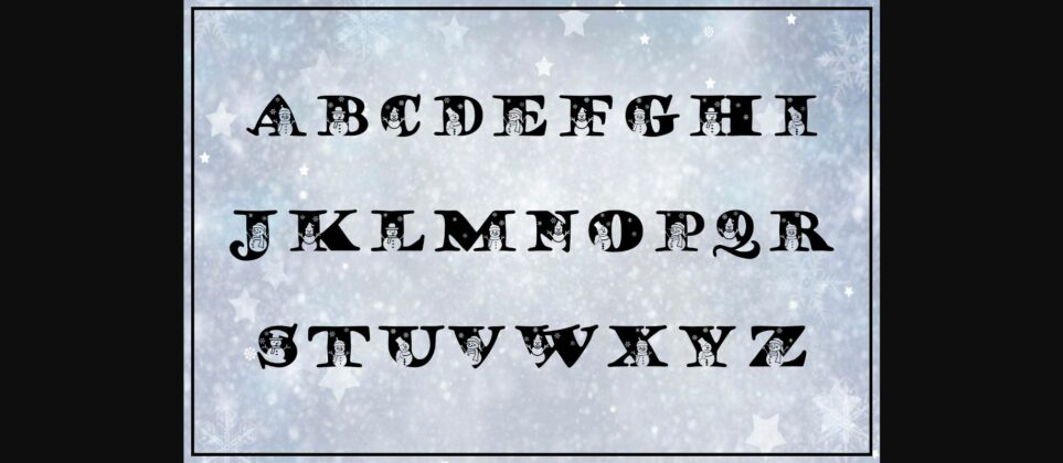 Snowman Font Poster 4