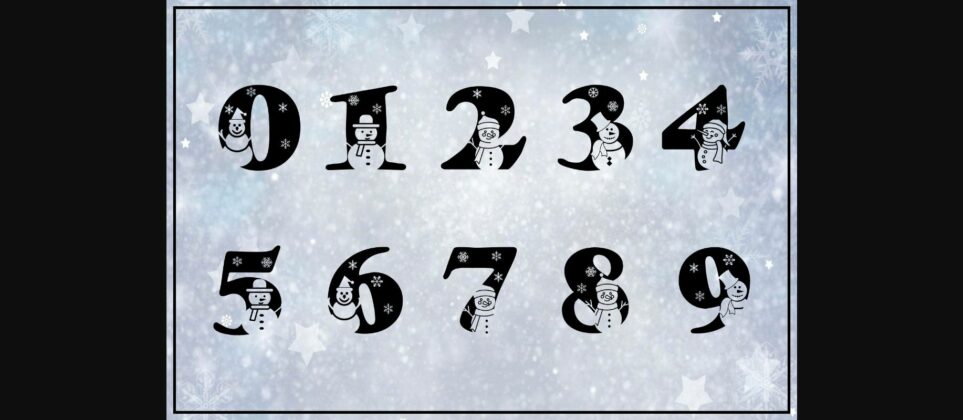 Snowman Font Poster 5