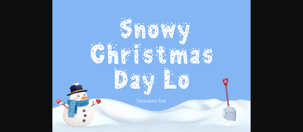 Snowy Christmas Day Lo Font Poster 3