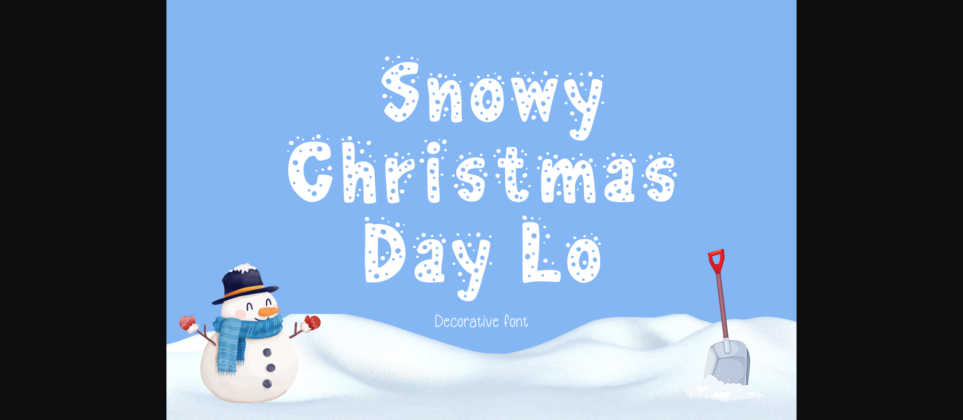 Snowy Christmas Day Lo Font Poster 1