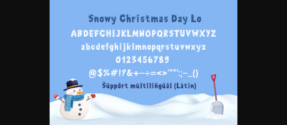Snowy Christmas Day Lo Font Poster 4