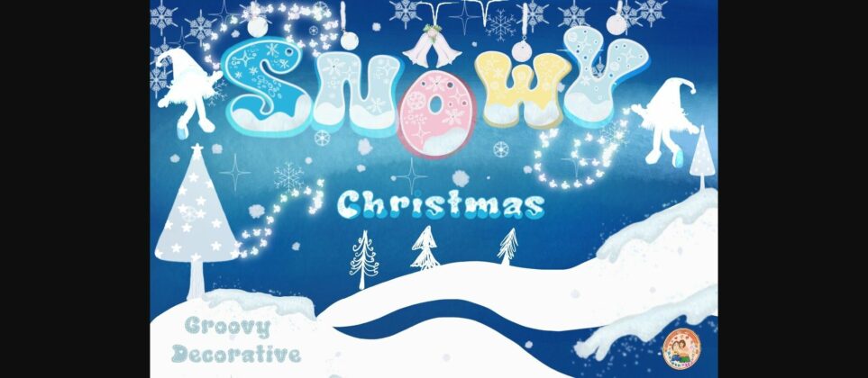 Snowy Christmas Font Poster 3