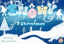 Snowy Christmas Font Poster 1