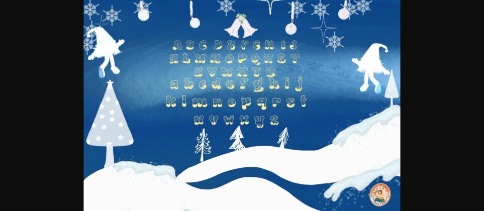 Snowy Christmas Font Poster 4