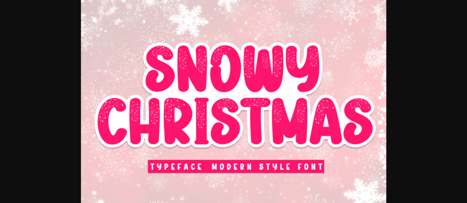 Snowy Christmas Font Poster 3