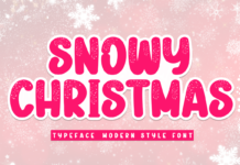 Snowy Christmas Font Poster 1