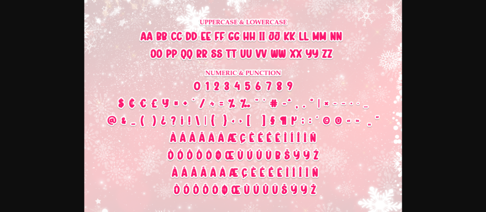 Snowy Christmas Font Poster 9
