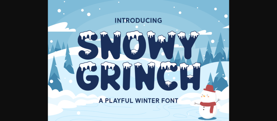 Snowy Grinch Font Poster 3