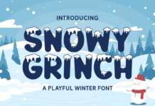Snowy Grinch Font Poster 1