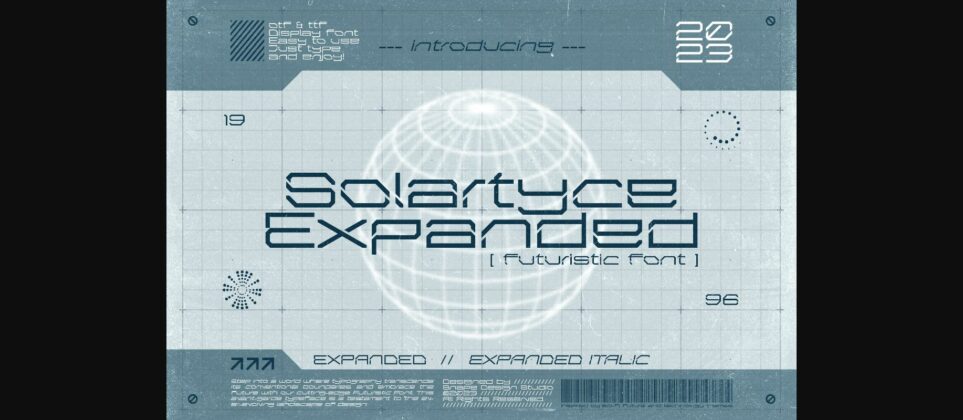 Solartyce Expanded Font Poster 3