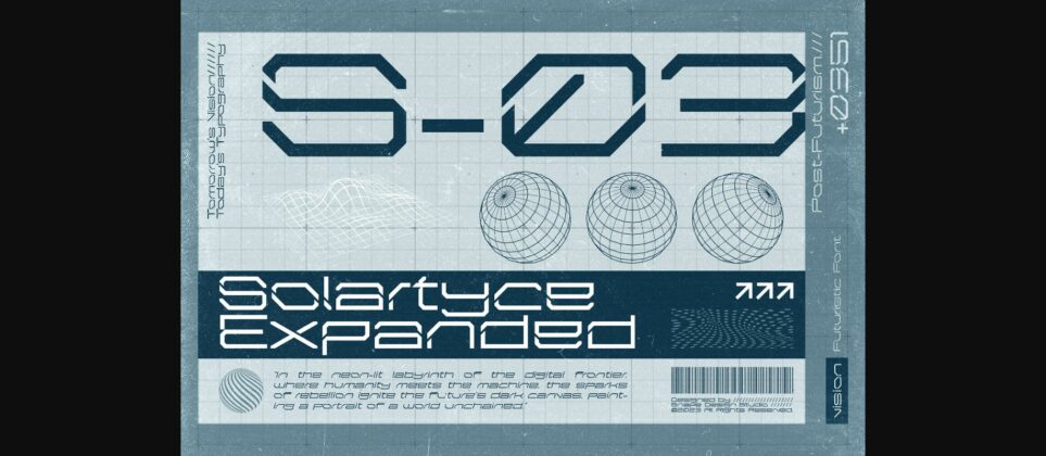 Solartyce Expanded Font Poster 6