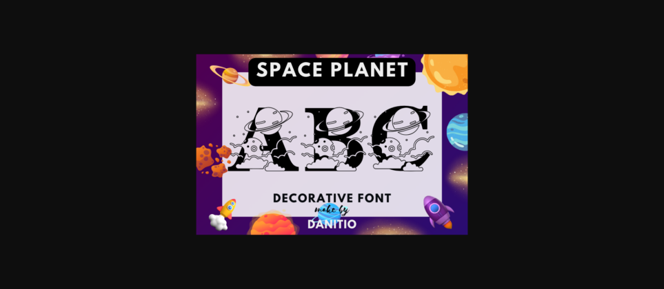 Space Planet Font Poster 3