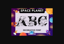 Space Planet Font Poster 1