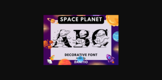 Space Planet Font Poster 1