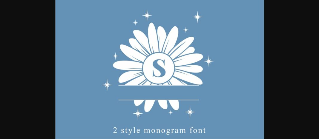Sparkling Daisy Monogram Font Poster 1
