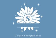 Sparkling Daisy Monogram Font Poster 1