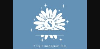 Sparkling Daisy Monogram Font Poster 1