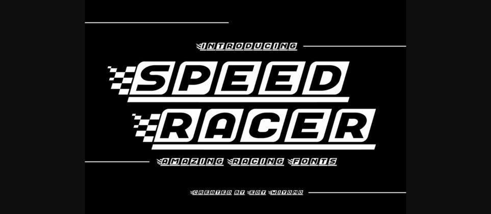 Speed Racer Font Poster 3