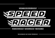 Speed Racer Font Poster 1