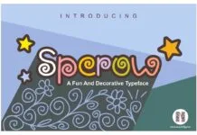 Sperow Font Sperow Font Poster 1