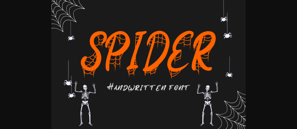 Spider Font Poster 3