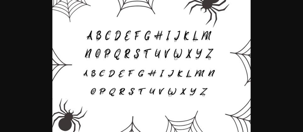 Spider Font Poster 4