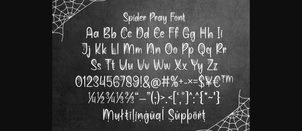 Spider Prey Font Poster 7