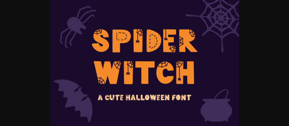 Spider Witch Font Poster 3