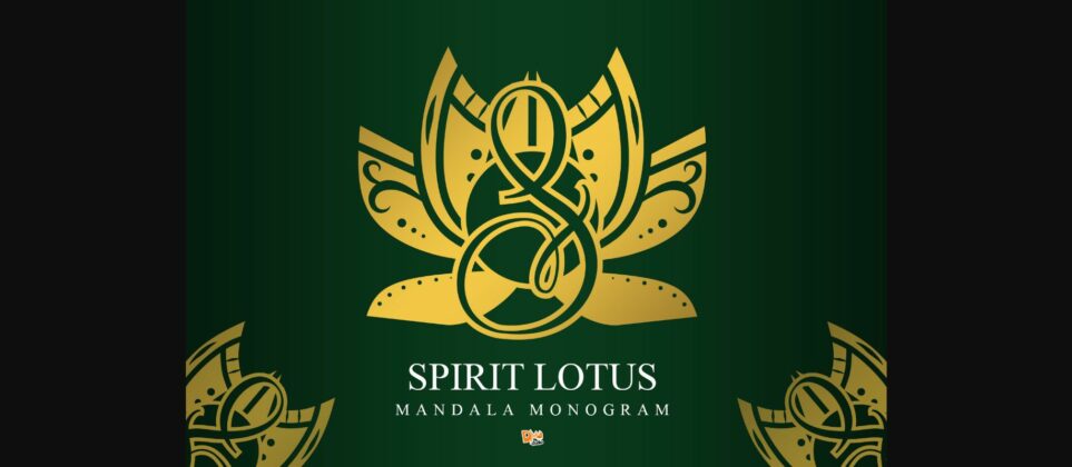 Spirit Lotus Mandala Font Poster 3