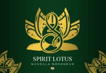 Spirit Lotus Mandala Font Poster 1