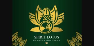 Spirit Lotus Mandala Font Poster 1